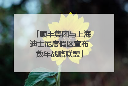 顺丰集团与上海迪士尼度假区宣布数年战略联盟