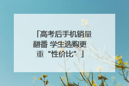 高考后手机销量翻番 学生选购更重“性价比”