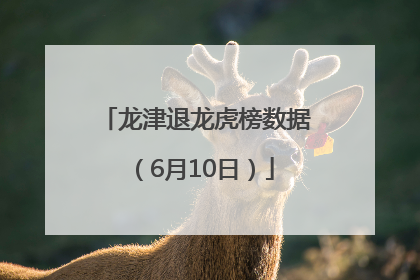龙津退龙虎榜数据（6月10日）