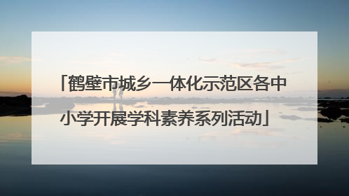 鹤壁市城乡一体化示范区各中小学开展学科素养系列活动