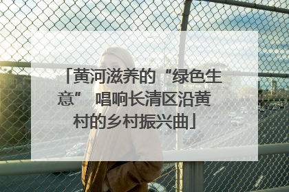 黄河滋养的“绿色生意” 唱响长清区沿黄村的乡村振兴曲