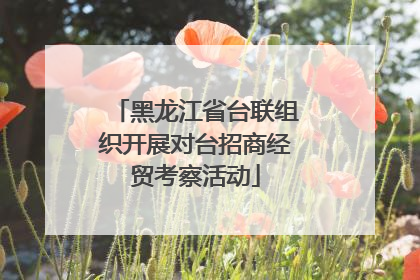 黑龙江省台联组织开展对台招商经贸考察活动