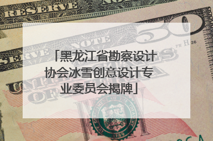 黑龙江省勘察设计协会冰雪创意设计专业委员会揭牌