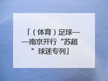 （体育）足球——南京开行“苏超”球迷专列