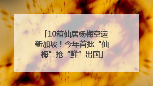 10箱仙居杨梅空运新加坡！今年首批“仙梅”抢“鲜”出国