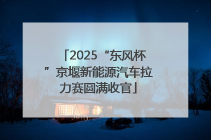 2025“东风杯”京堰新能源汽车拉力赛圆满收官