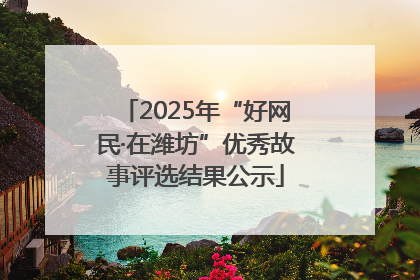 2025年“好网民·在潍坊”优秀故事评选结果公示