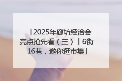 2025年廊坊经洽会亮点抢先看（三）丨6街16巷，邀你逛市集
