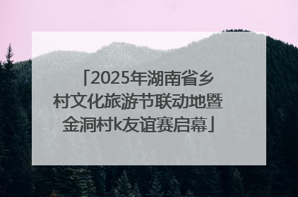 2025年湖南省乡村文化旅游节联动地暨金洞村k友谊赛启幕