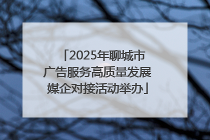 2025年聊城市广告服务高质量发展媒企对接活动举办