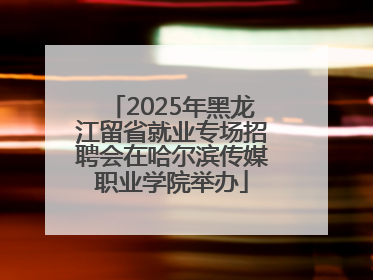 2025年黑龙江留省就业专场招聘会在哈尔滨传媒职业学院举办