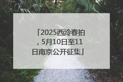 2025西泠春拍，5月10日至11日南京公开征集