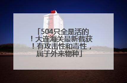 504只全是活的！大连海关最新截获！有攻击性和毒性，属于外来物种