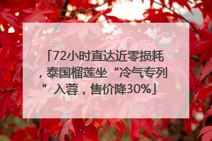 72小时直达近零损耗，泰国榴莲坐“冷气专列”入蓉，售价降30%