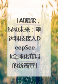 AI赋能，绿动未来：挚达科技接入DeepSeek全球化布局的新篇章